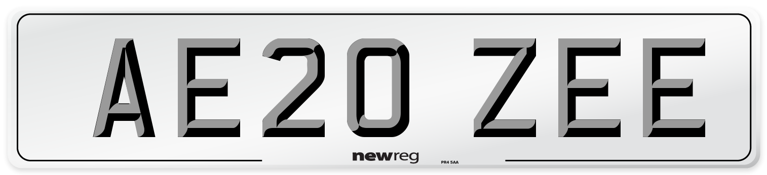 AE20 ZEE Number Plate from New Reg